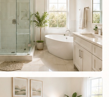Bright clean bathroom